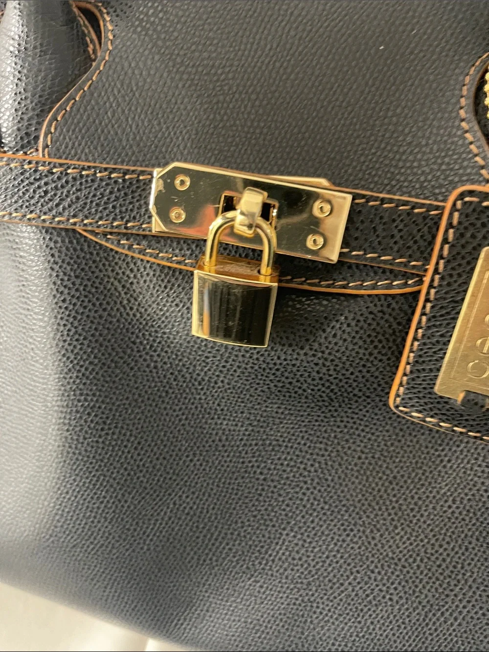 Cece Kent Nantucket Carrier – Black Pebble Leather